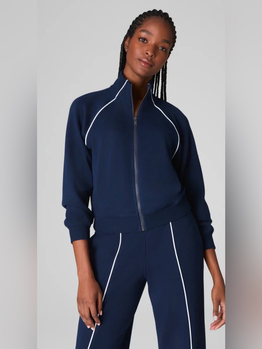 SPANX AirEssentials Pique Full Zip Track Jacket And Pants Size 1X - Picture 2 of 12